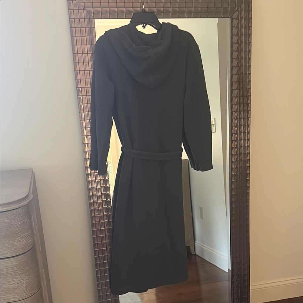 Gray waffle Hooded Robe from Garnett Hill - Picture 3 of 3